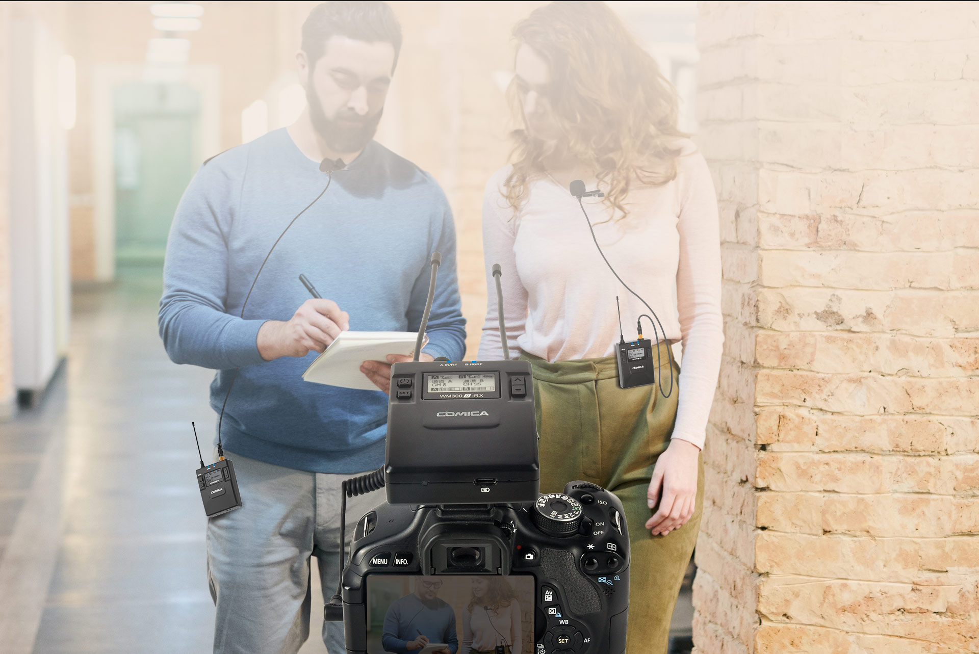 Dual-channel Wireless Microphone, Optional A/B Group