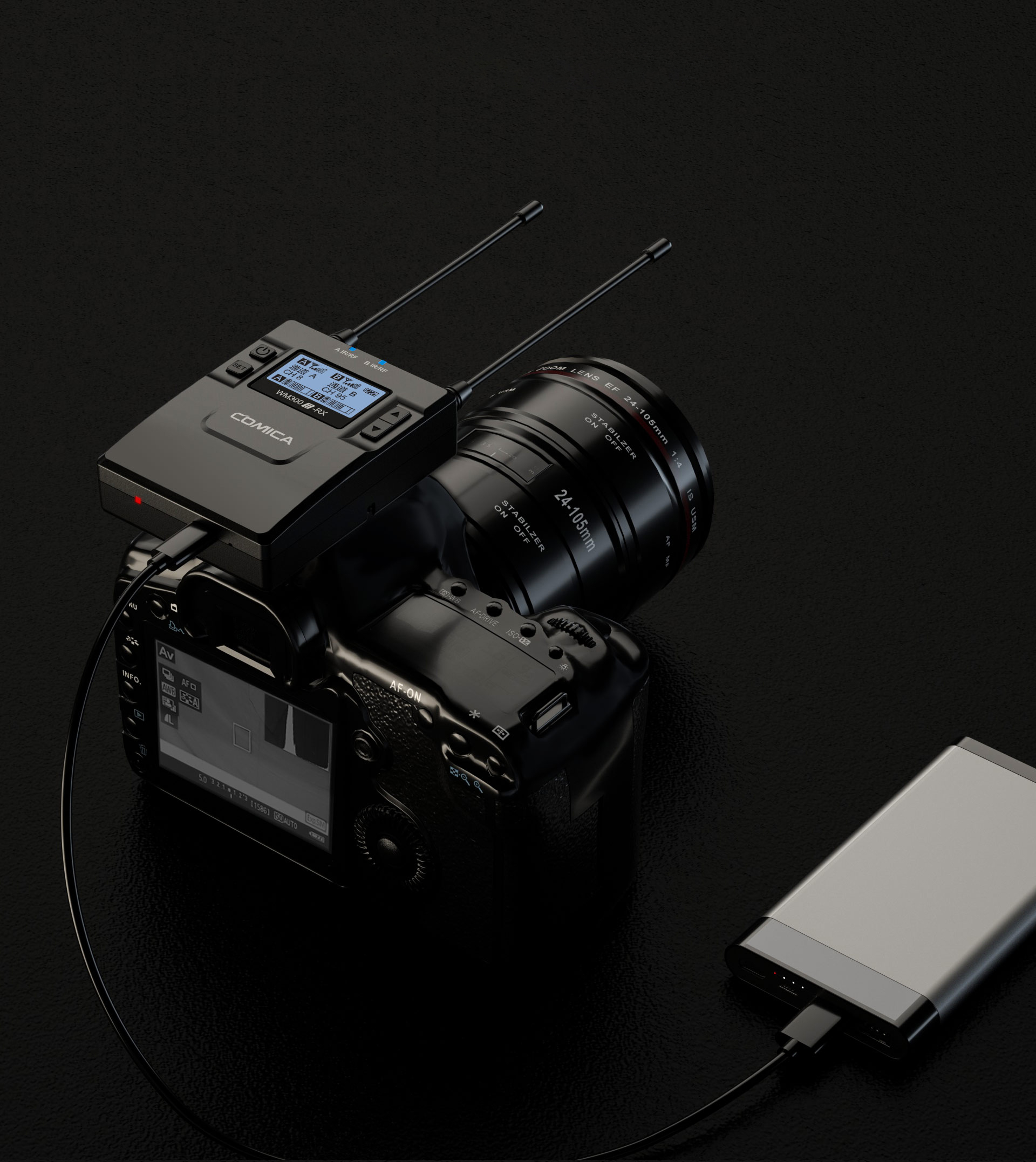 Built-in Rechargeable Lithium Battery, USB-C Charging Port