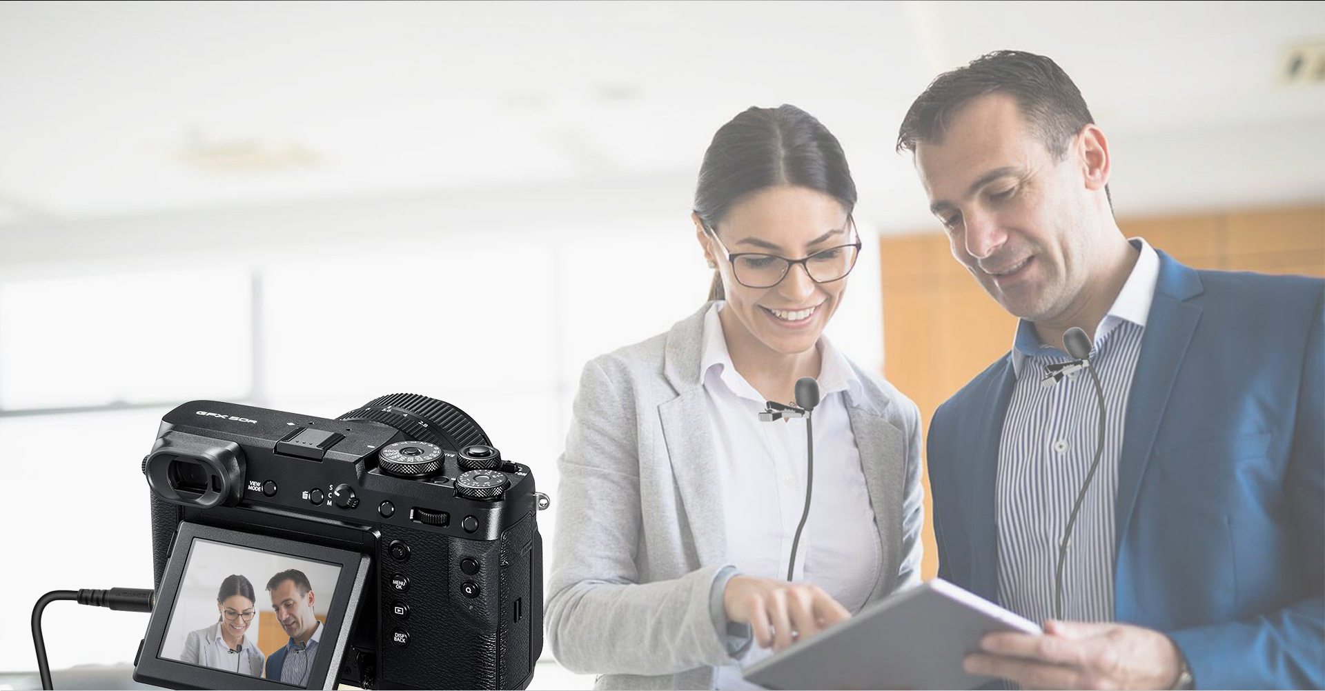 Dual-head Mic for Two-way Sound Recording