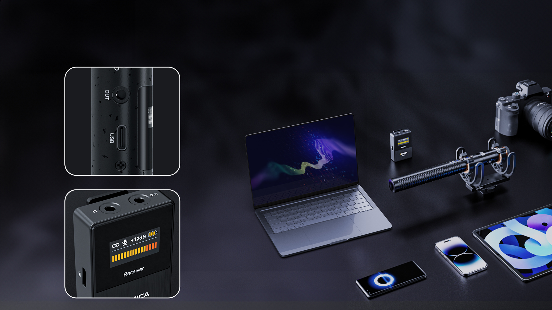 Digital/Analog Output, Universal for Camera, Smartphone, Computer