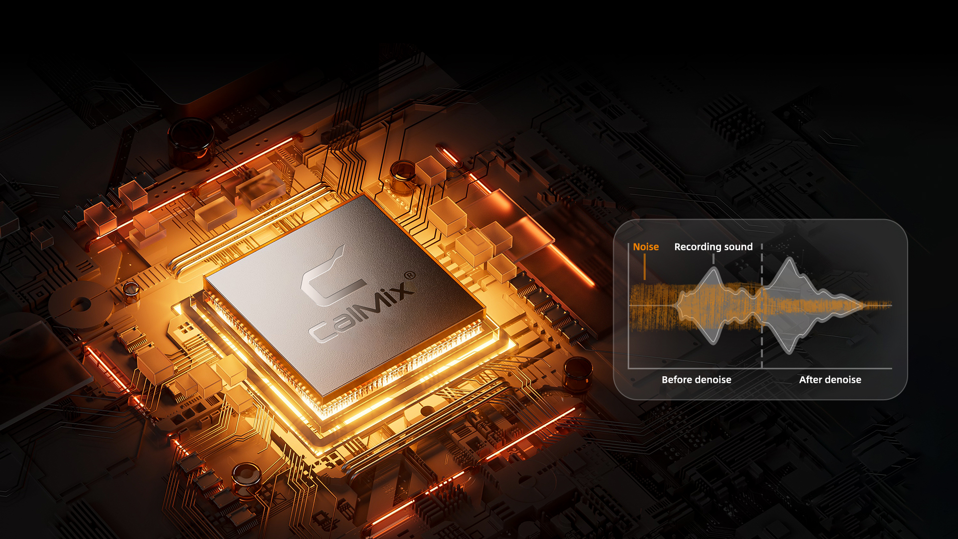 48kHz/24bit Recording, Built-in Sound Card, One-key CalMix® Denoise
