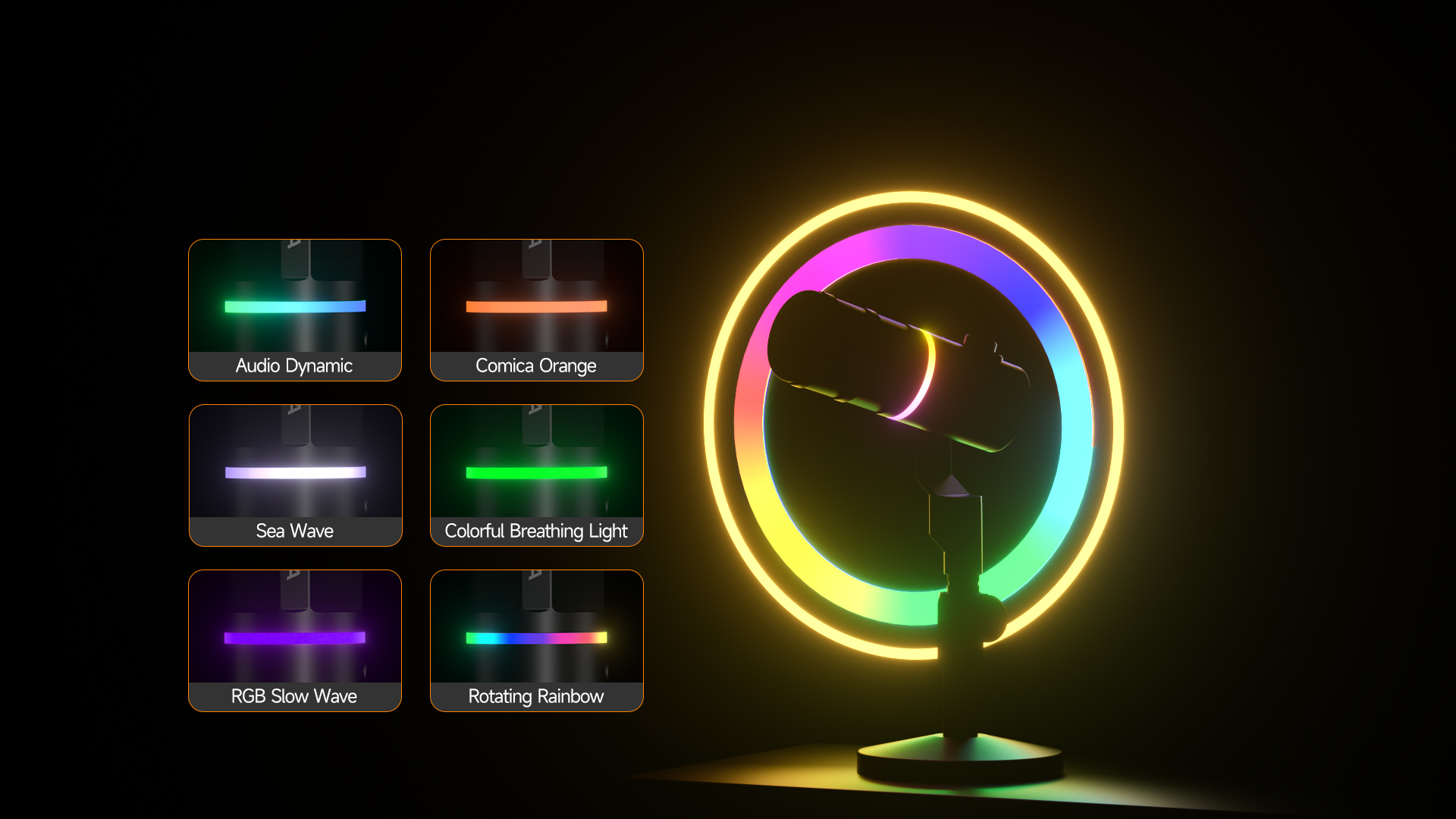 Dynamic Radiant RGB Light with 6 Optional Effects
