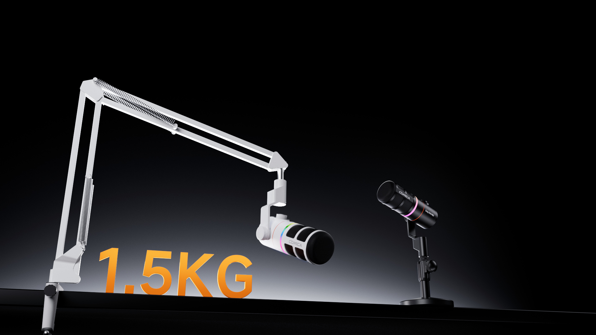 Boom Arm and Desktop Stand Optional, Flexible Extension