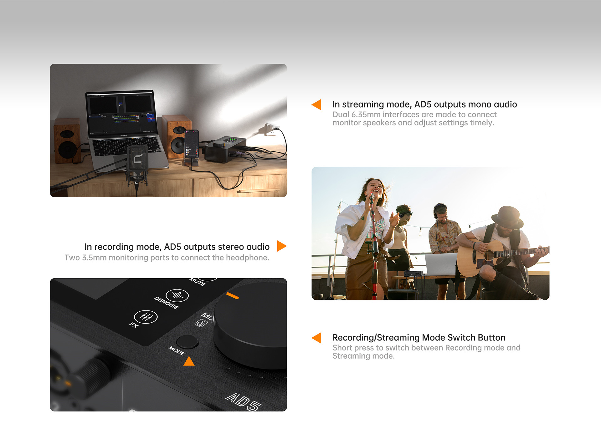 Streaming & Recording Dual Optional Modes，Powerful Function