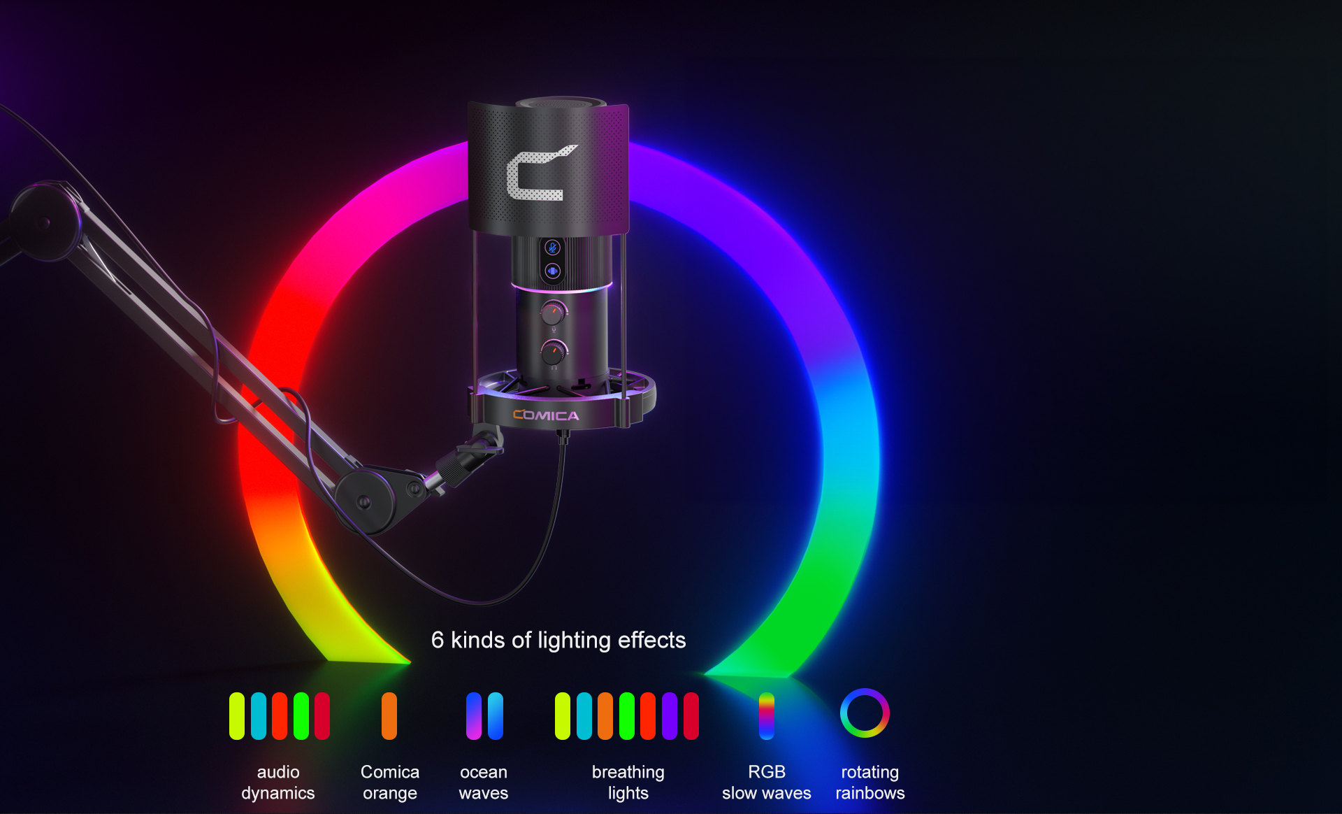 Dynamic RGB Light, 6 RGB Effects