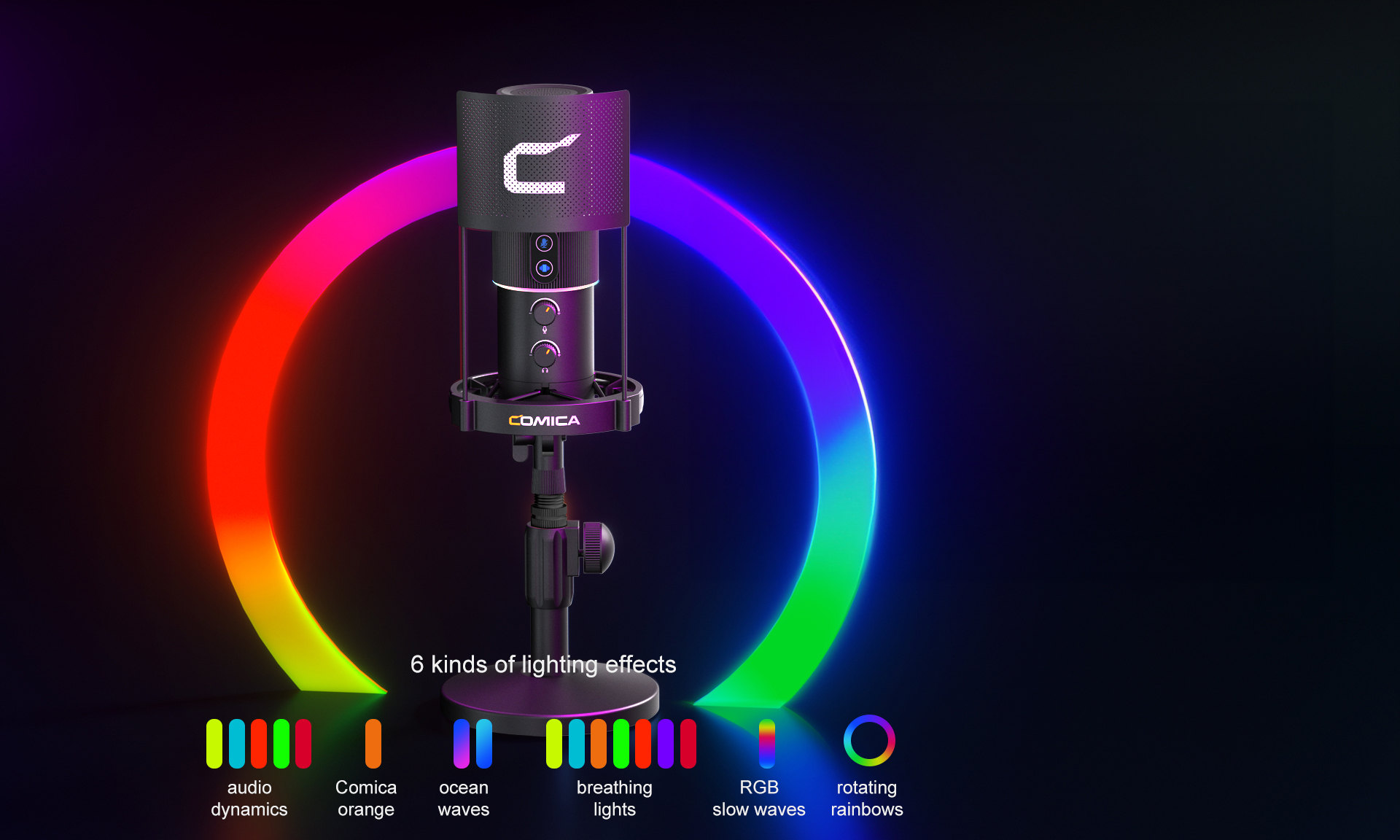 Dynamic RGB Light, 6 RGB Effects