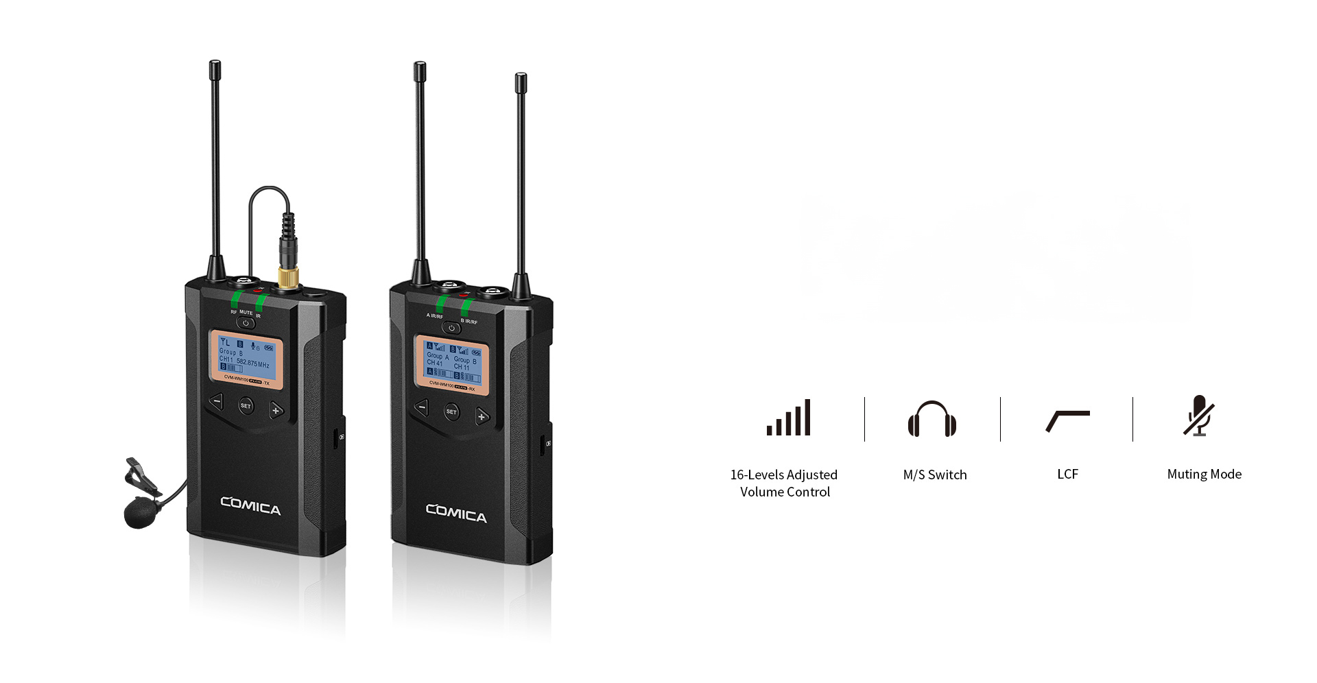 M/S Switch, LCF, 16-Levels Adjusted Volume Control, Muting Functions