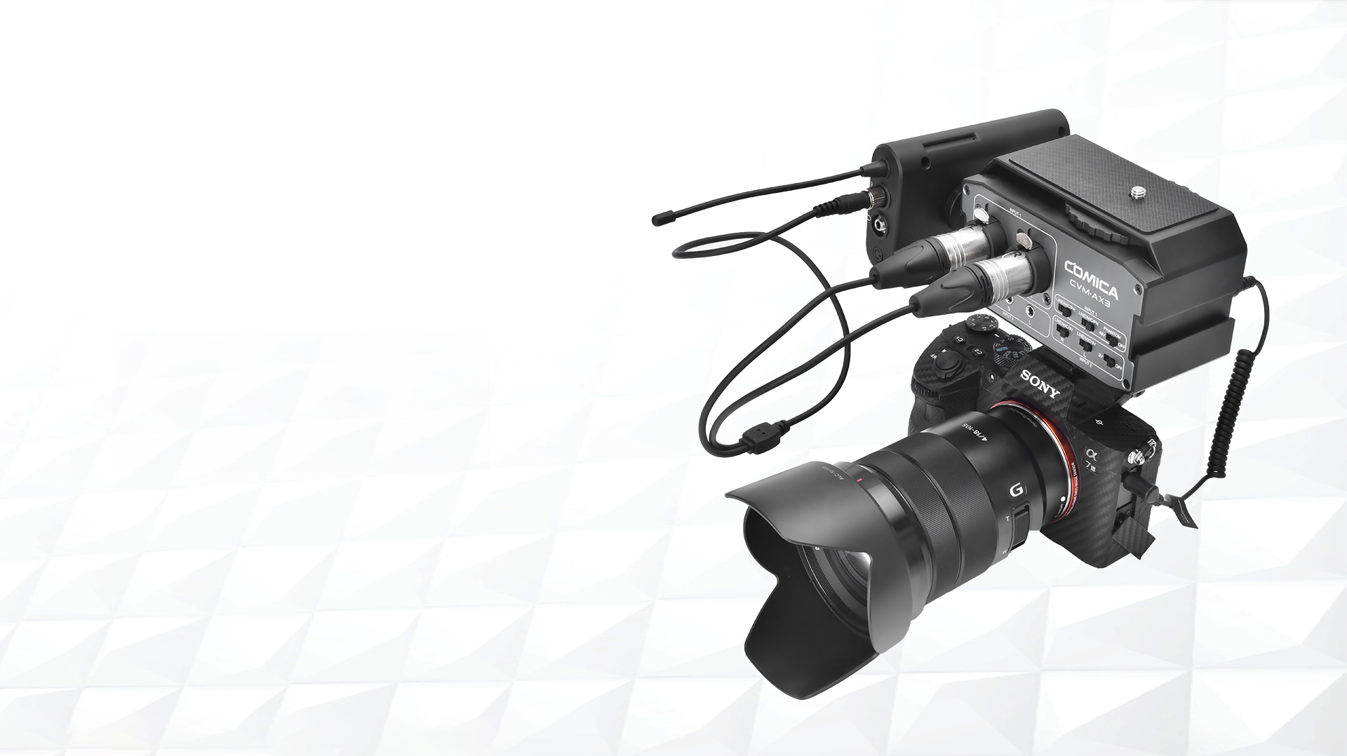 Dual XLR/6.35mm/3.5mm Mics Audio Mixer