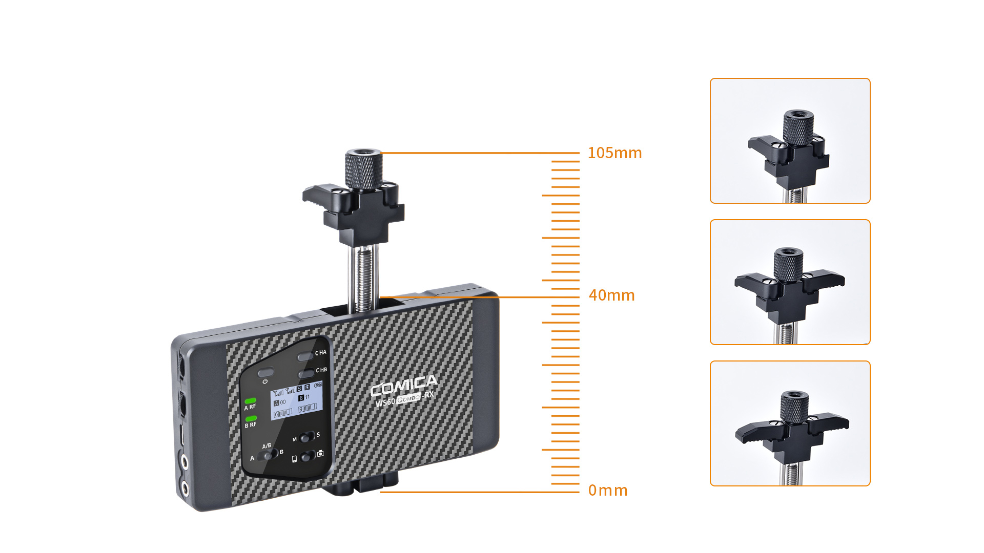 Built-in Smartphone Holder Design, Flexible and Convenient