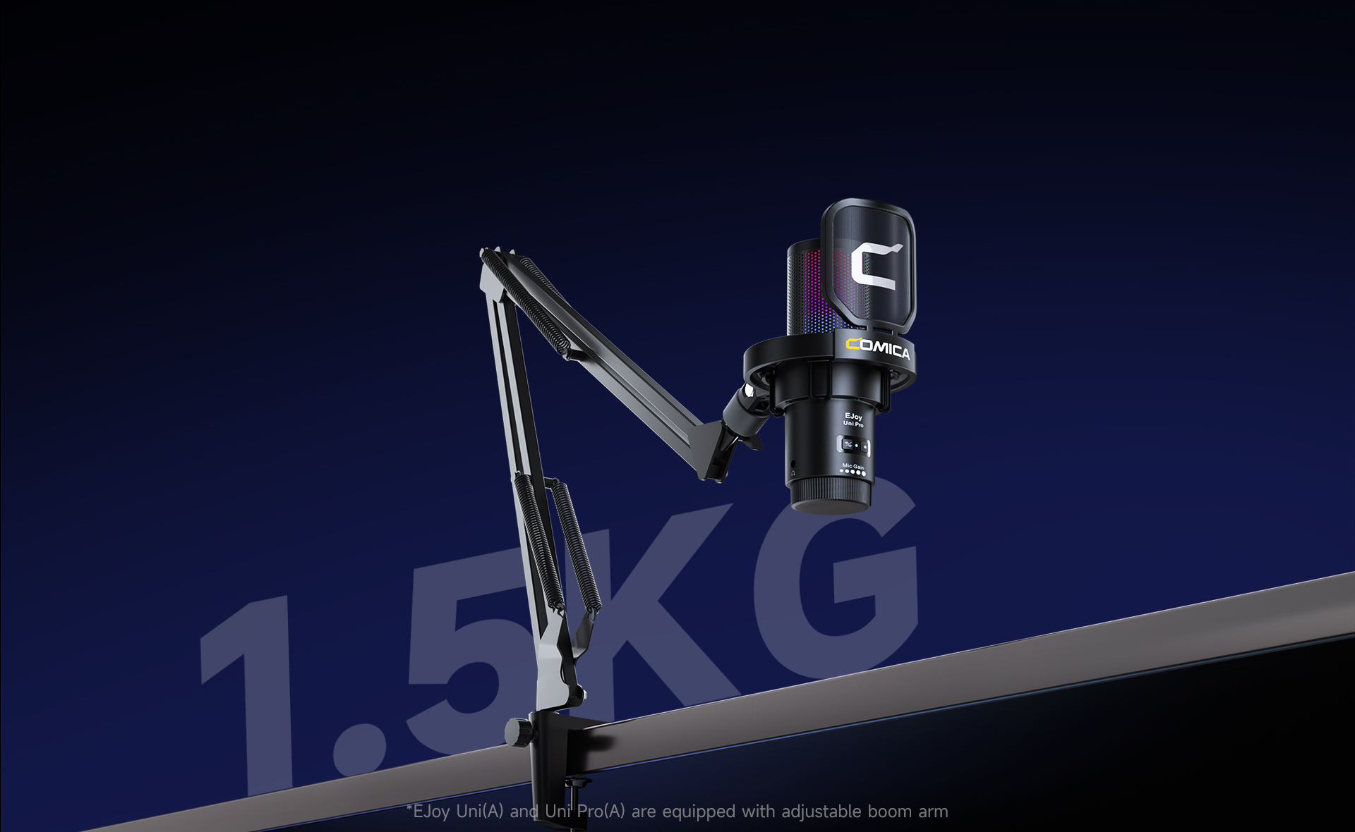 Adjustable Boom Arm, Loading Up to 1.5kg