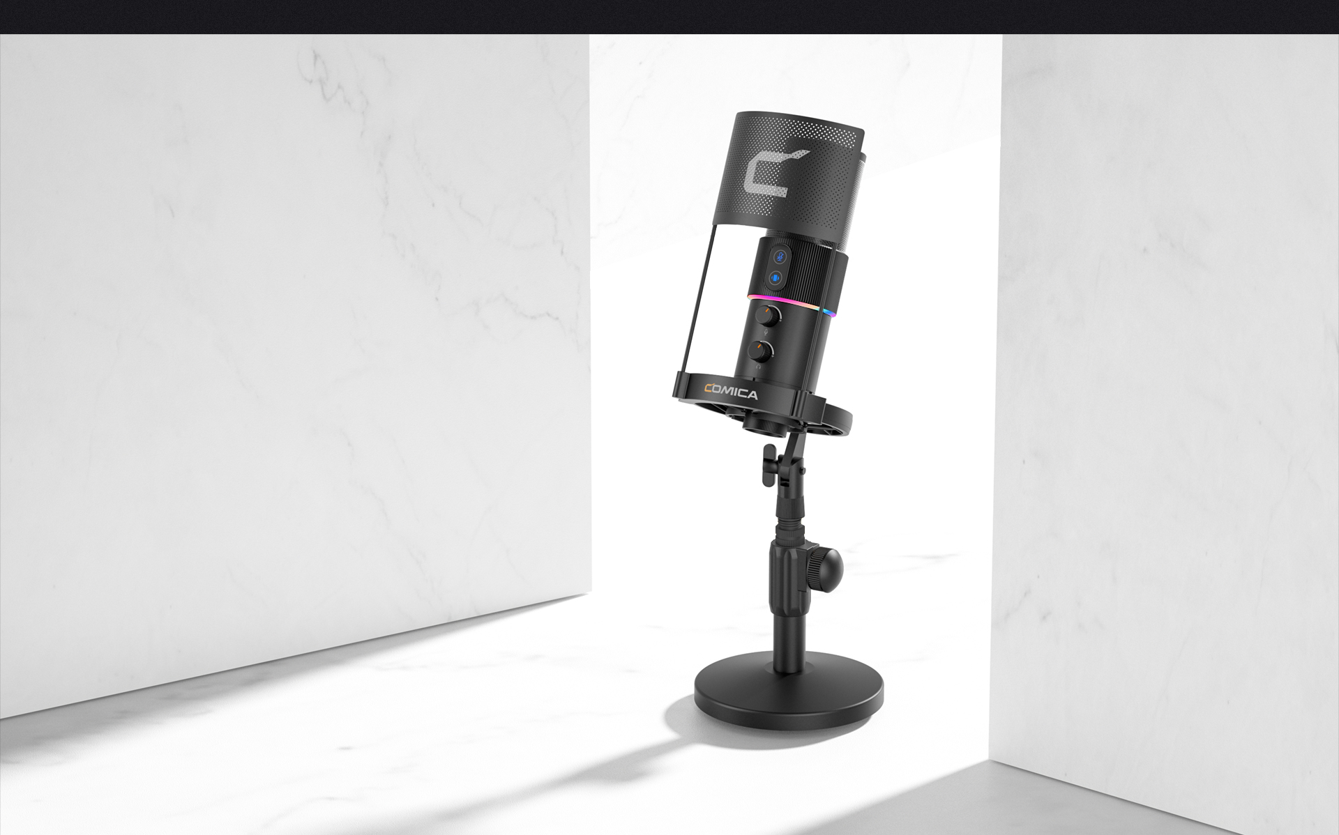 Solid Metal Desktop Mic Stand