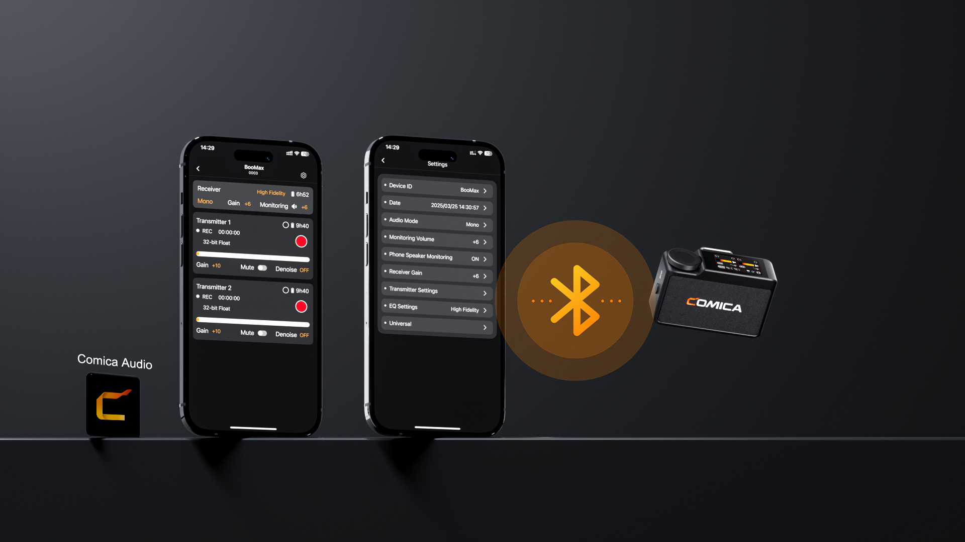 Exclusive Comica Audio APP for More Functions