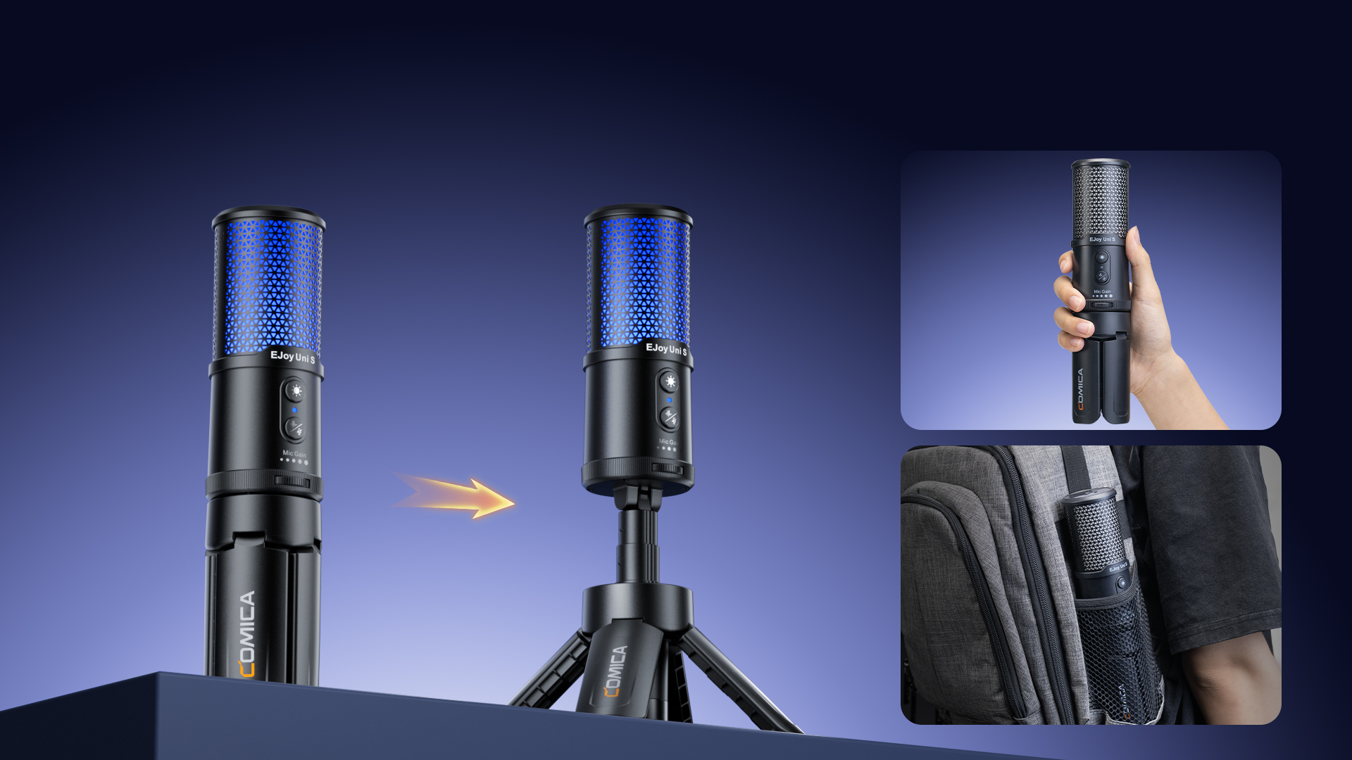 Integrated Magnetic Retractable Stand, Portable and Stable