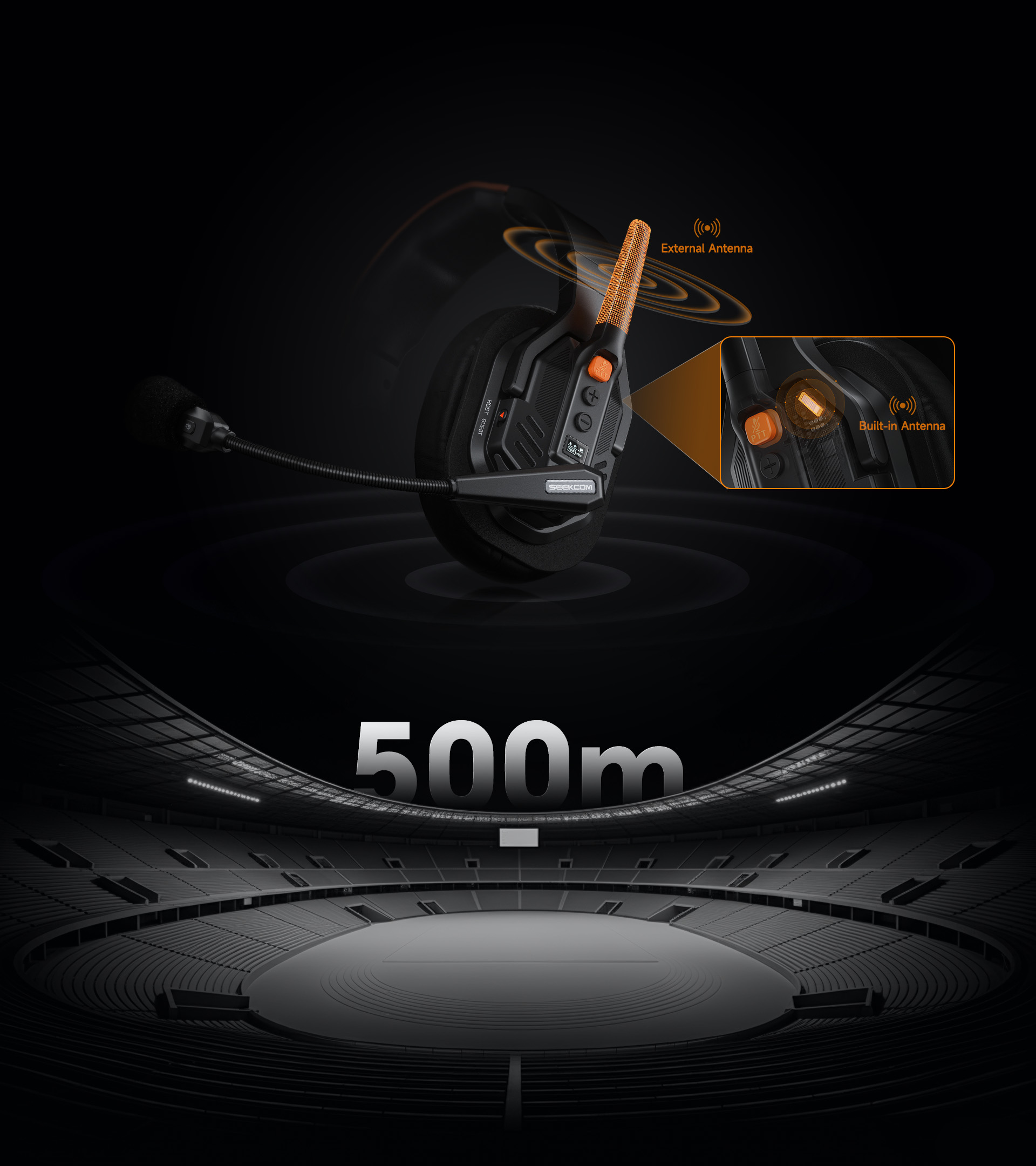 Dual Antennas Design Enhance Anti-interference up to 500m (Open Area)