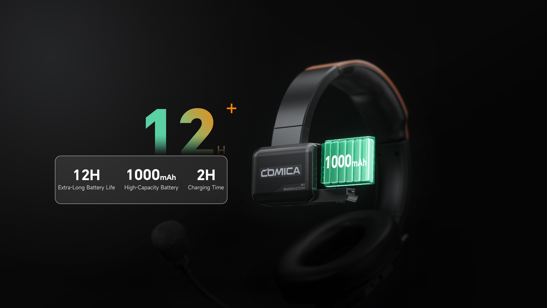 Long Battery Life Up to 12 hours