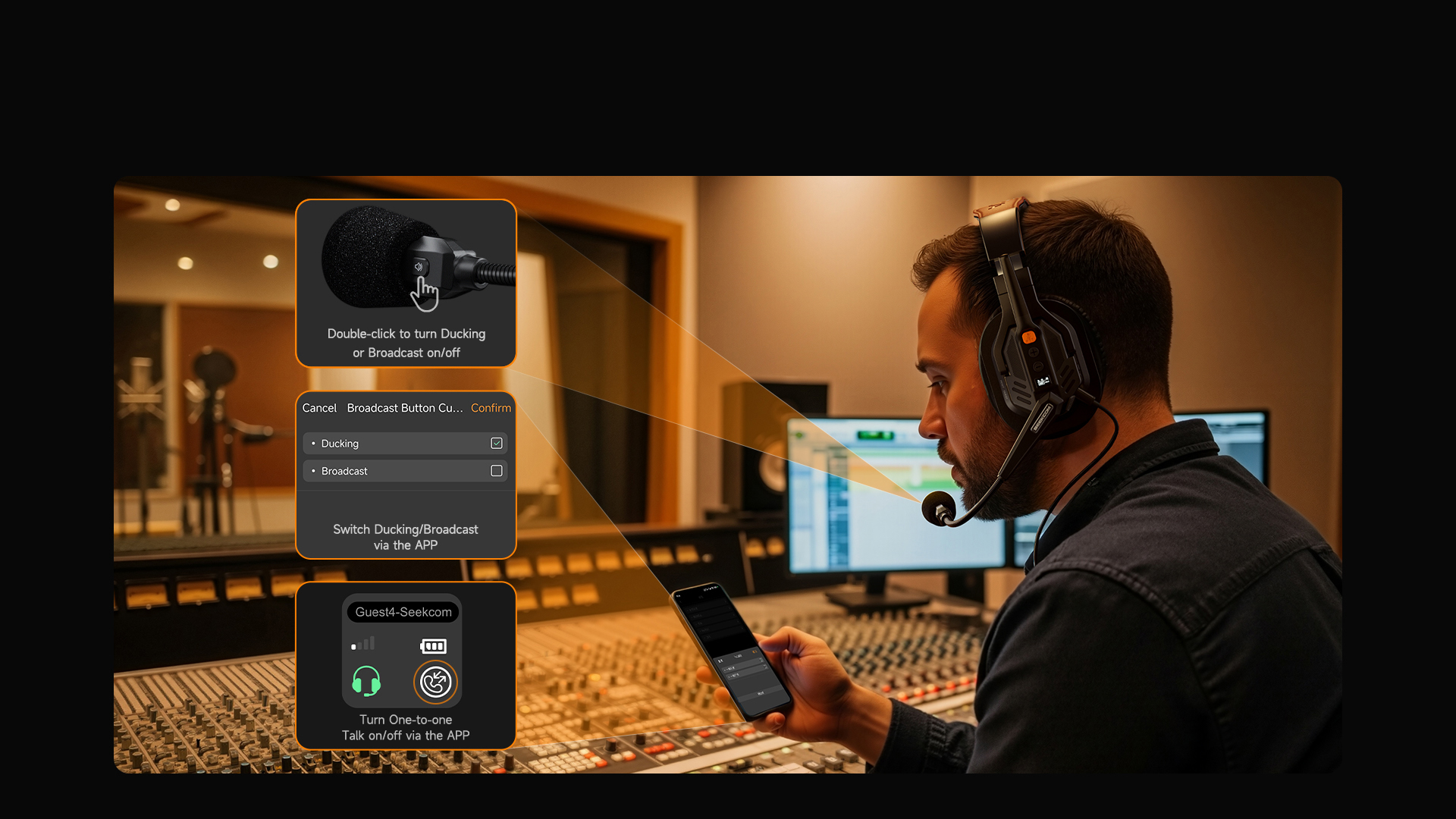 Support Overall Broadcasting, One-to-one Talk, Recorder Modes, etc