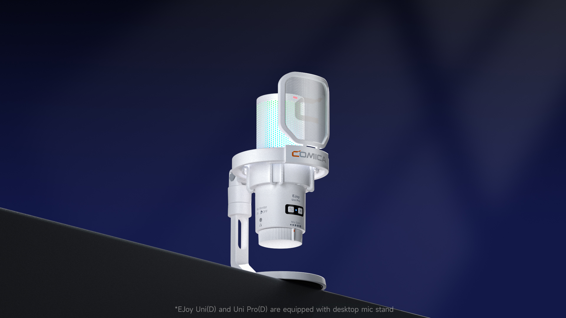 Equipped with Desktop Mic Stand, Flexible Extension